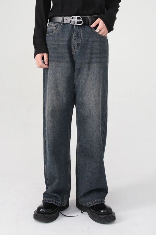 Wide Leg Jeans with Pockets - Japanese Denim