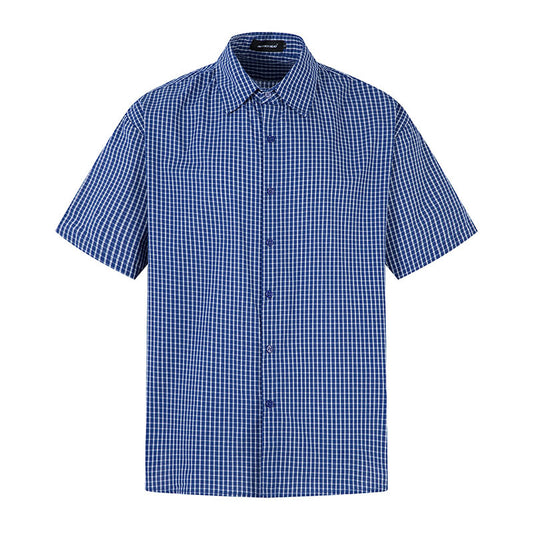Blue Plaid Loose Shirt for Loose Blouse