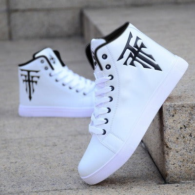 Men's Casual High Top Sports Shoes - Lace Up Running Sneakers