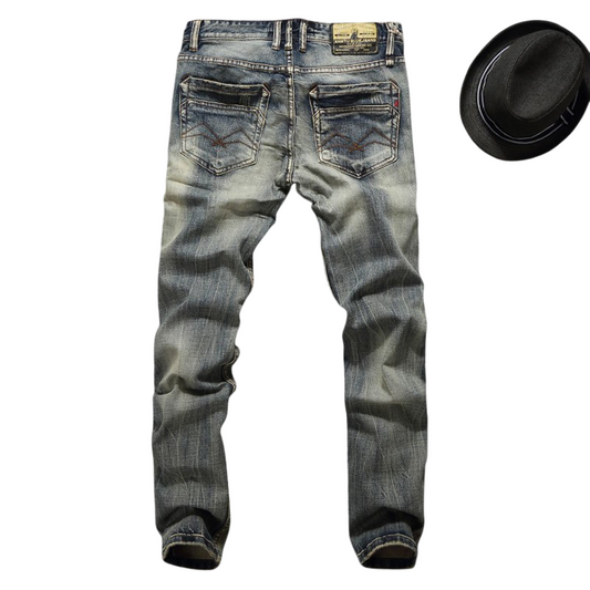 Japanese Vintage Designer Men Jeans - Premium Slim Fit