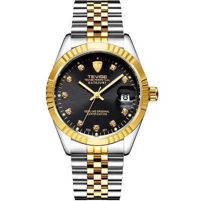 Luxury Men's Automatic Tourbillon Mechanical Watch with Gold Finish