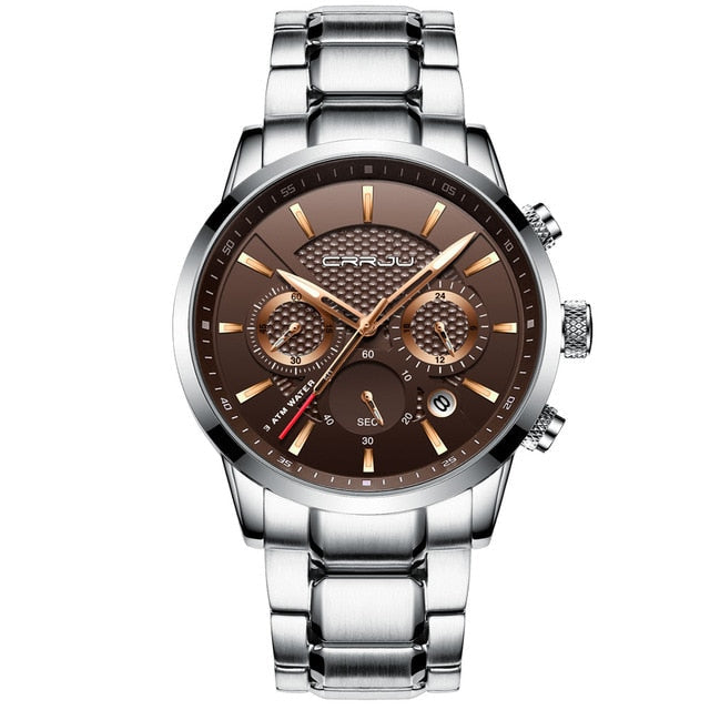 Men's 30m Waterproof Chronograph Steel Watch