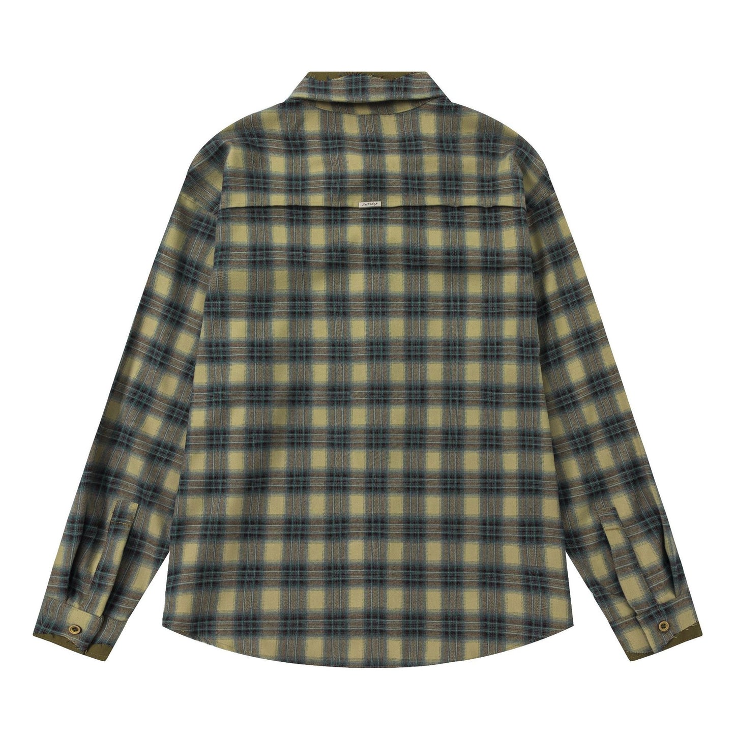 Splicing Plaid Long Sleeved Loose Shirt for Men and Women