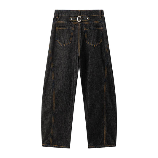 Original Selvedge Loose Fit Denim Pants - Casual Wide Leg Jeans