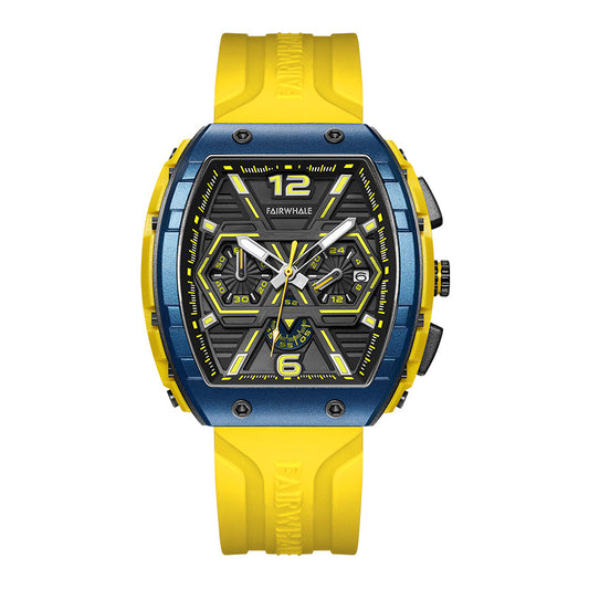 Men's Multi-Functional Three Eye Sonic Explosive Quartz Wristwatch