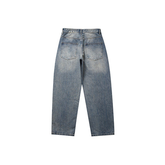 Cat Whiskers Washed Bamboo Jeans - Men's Loose Straight Leg Pants