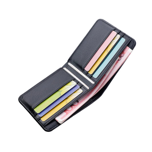 Men's Short Business Wallet - Simple Leather Wallet for Men