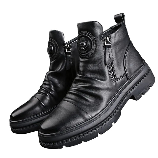 Men's Versatile Zipper Shoes Korean Version Martin Boots Men's Casual Shoes