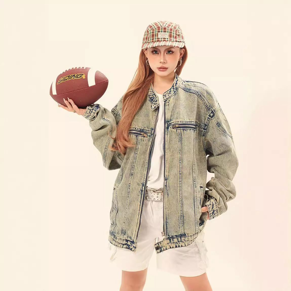 Washable Short Denim Jacket