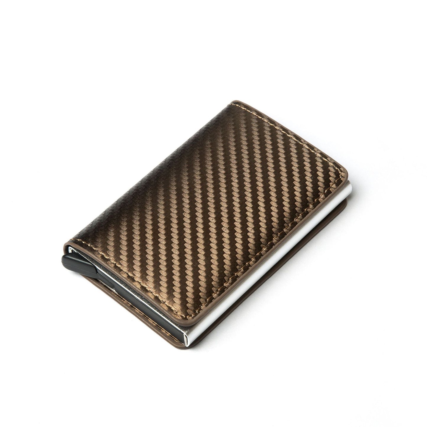 Carbon Fiber Anti-Magnetic Card Case - Aluminum Alloy RFID Anti-Magnetic