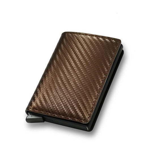 Carbon Fiber RFID Anti-Theft Automatic Pop-Up Card Holder - Ultra-Thin