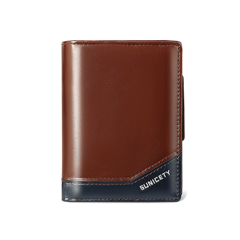 Leather Multi-Function Zipper Wallet - RFID