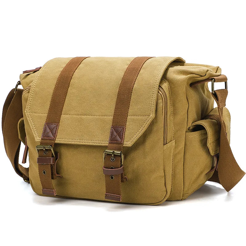 Retro Waterproof Canvas SLR Camera Satchel