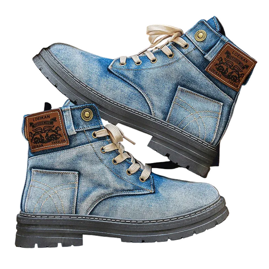 Men's High Top Denim Boots