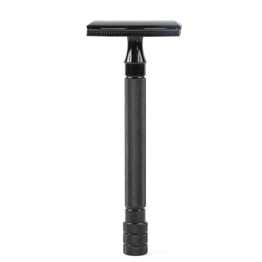 Classic Double Edge Safety Razor - Stainless Steel With Titanium Coated Blades