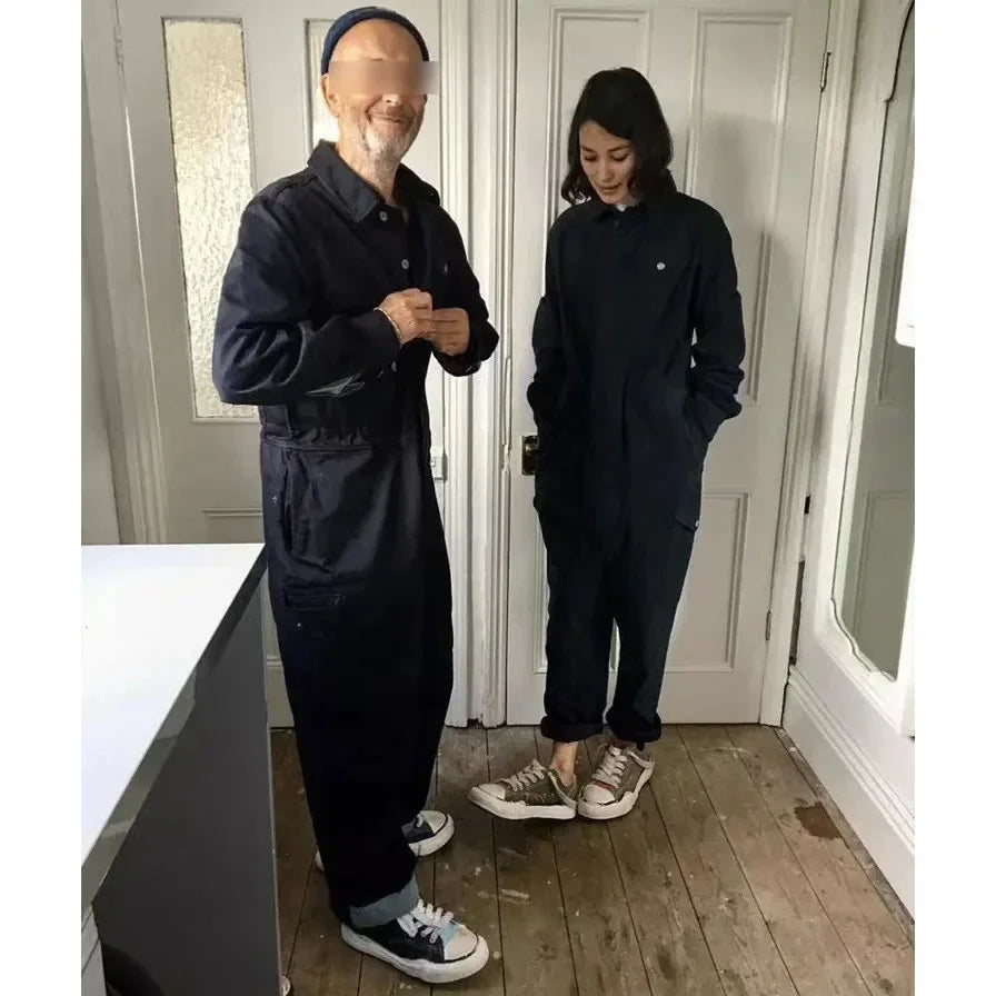 Men's Multi Pocket Work Jumpsuit - Loose Fit