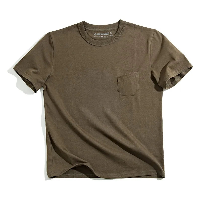Heavyweight Pocket T Shirt - 100% Cotton Oversize Tee