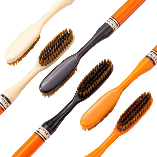 6-Pack High Grade Orange Toothbrushes - Soft Bristles