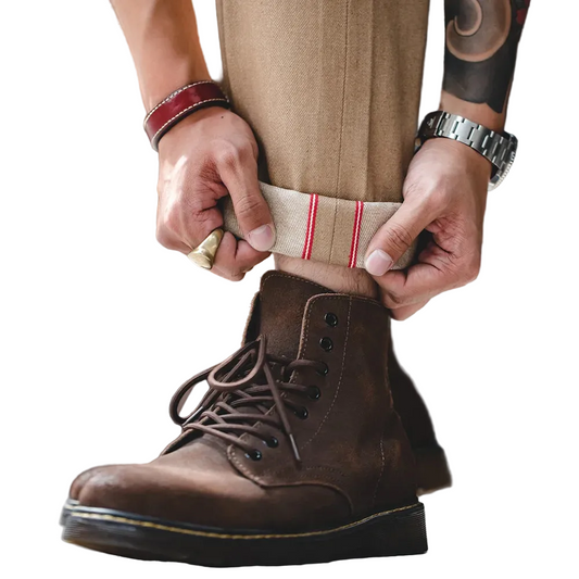 Retro 11.7oz Red-Line Selvedge Raw Denim Jeans for Men