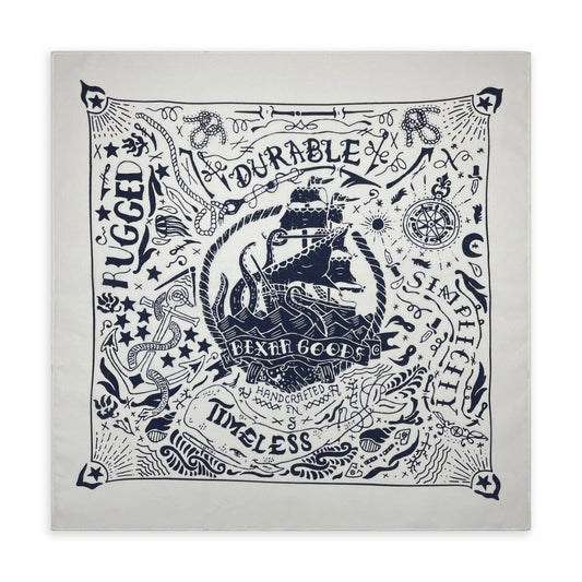 Vintage Cotton Sailor Anchor Bandana - 55cm