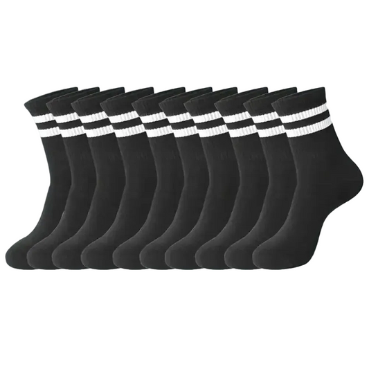 Men's Striped Breathable Sports Socks - Sweat Absorbing