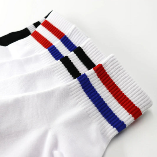 Men's Vintage Two Stripe Cotton Ankle Socks