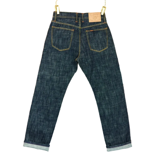 One-Wash Raw Denim 18oz Selvedge Jeans - Heavyweight Straight-Leg 100% Cotton