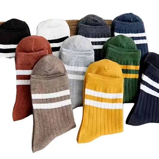 5 Pairs Of Men's Socks, Vintage Gym Socks