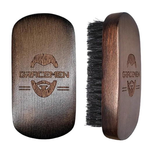 Premium Retro Beard Brush - Soft 100 Percent Boar Bristles