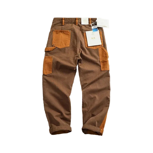 Men's Heavyweight Vintage Canvas Patchwork Pants