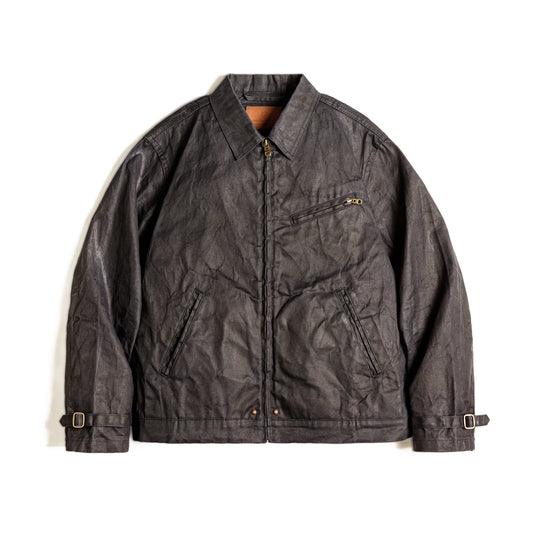 Men's Vintage Waxed Canvas Jacket With Lapel Zipper