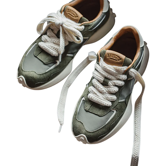 Casual Sports Jogging Sneakers Color Blocked Breathable Comfort Rubber Sole