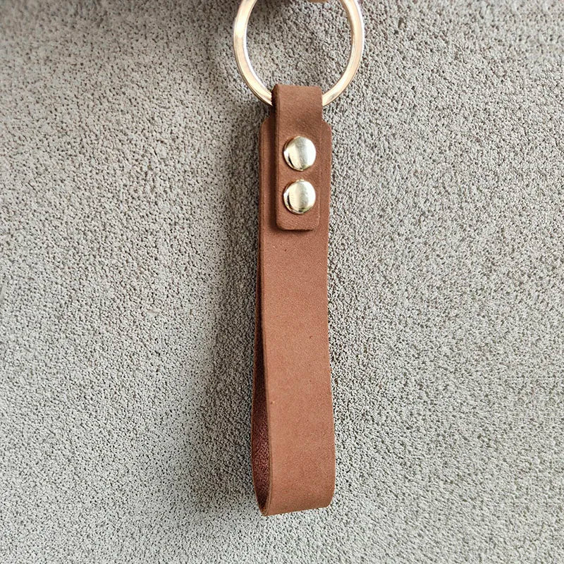 Classic Vintage Cow Leather Keychain