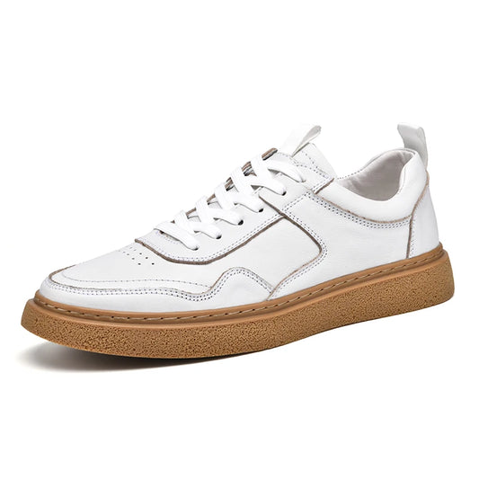 Men's Thick Soled Casual Leather Sports Sneakers