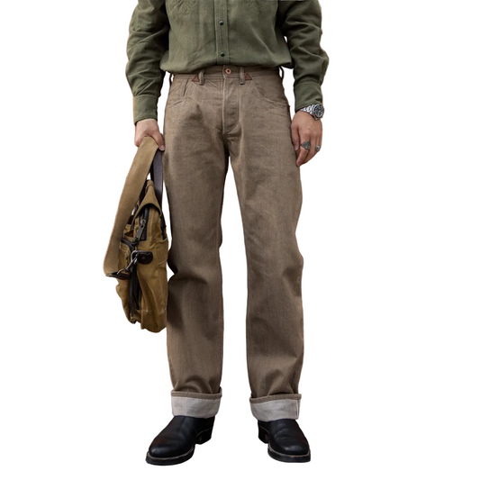 Rustic Tan Dyed 18oz Selvedge Denim Jeans