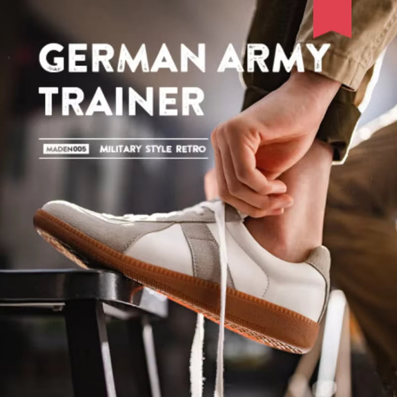 Simple Patchwork German Army Sneakers