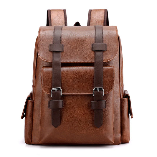 Men's Leather Backpack - Large