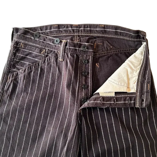 Coal Miner Style Striped 10.5oz Wabash Jeans