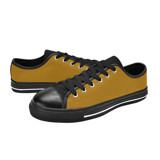 Low Top Canvas Men's Shoes - Dark Yellow Goldenrod