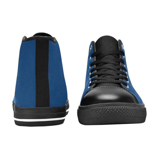 High Top Canvas Men's Shoes - Dark Blue