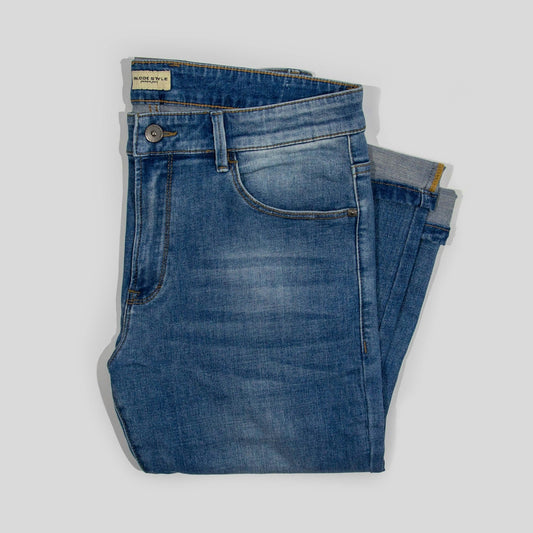 the back of a pair of blue jeans