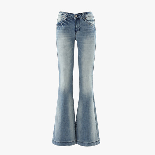 Women's Versatile Slimming Floor-Length Denim Trousers