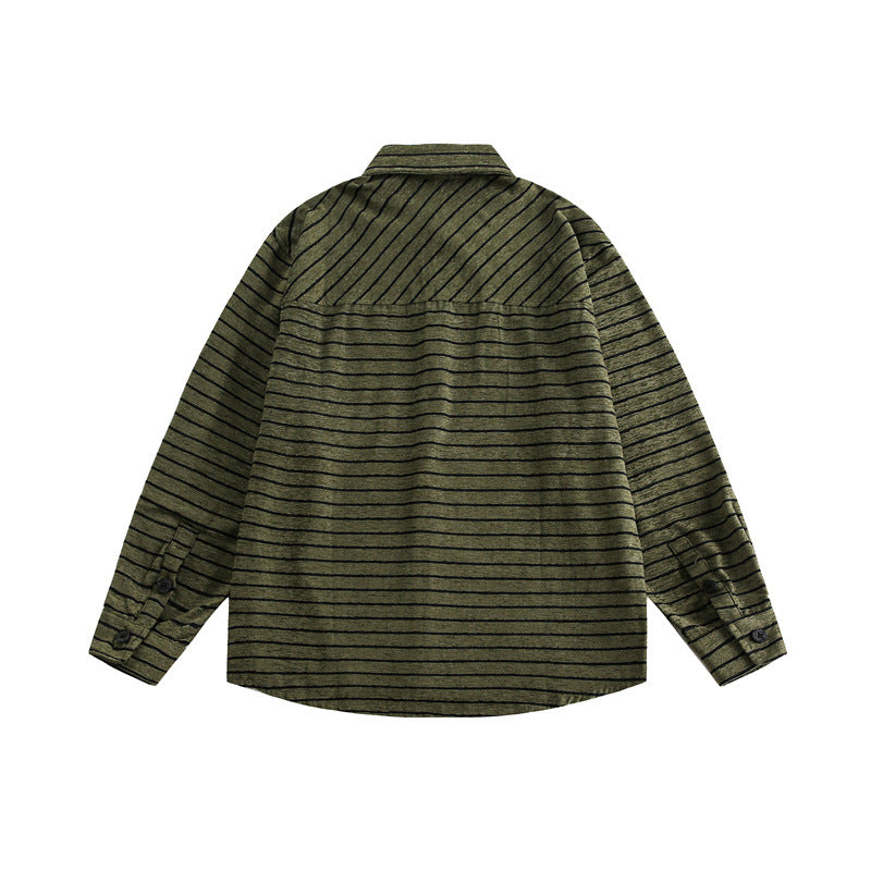 Striped Long Sleeved Shirt for Casual Men and Women