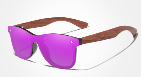 Natural Wooden Sunglasses for Men with Polarized Lenses in Original Wood