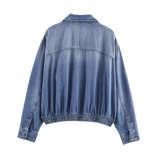 Vintage Denim Zipper Jacket