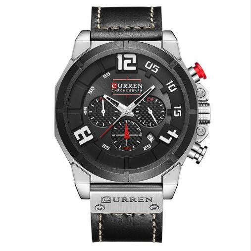 Quartz Watches Men Leather Wrist Watch