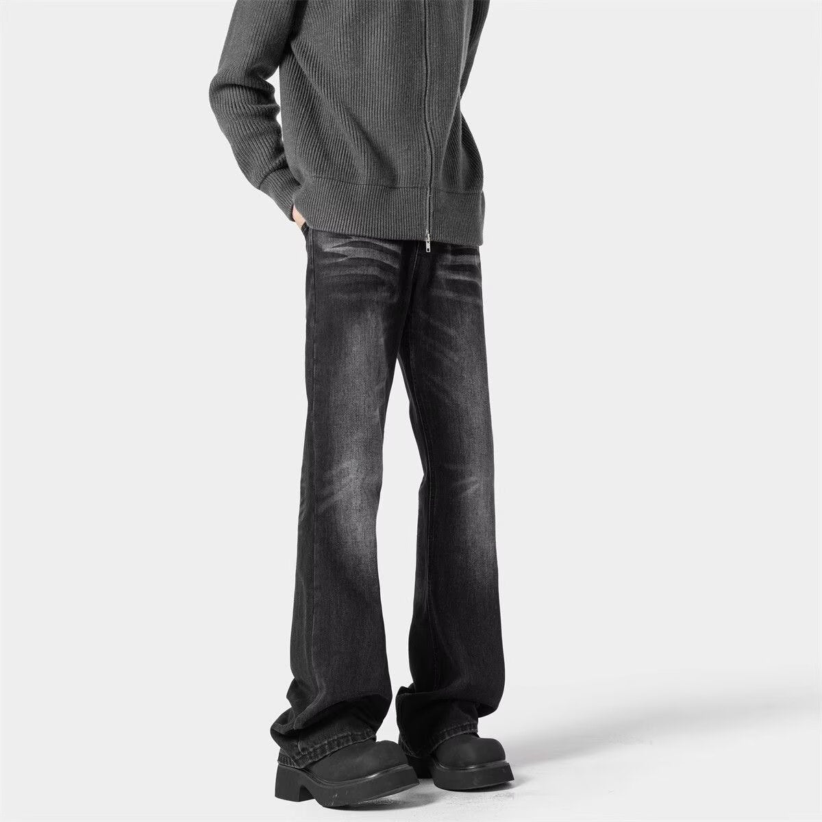 Retro Summer Straight Leg Wide Leg Flared Jeans for Boys