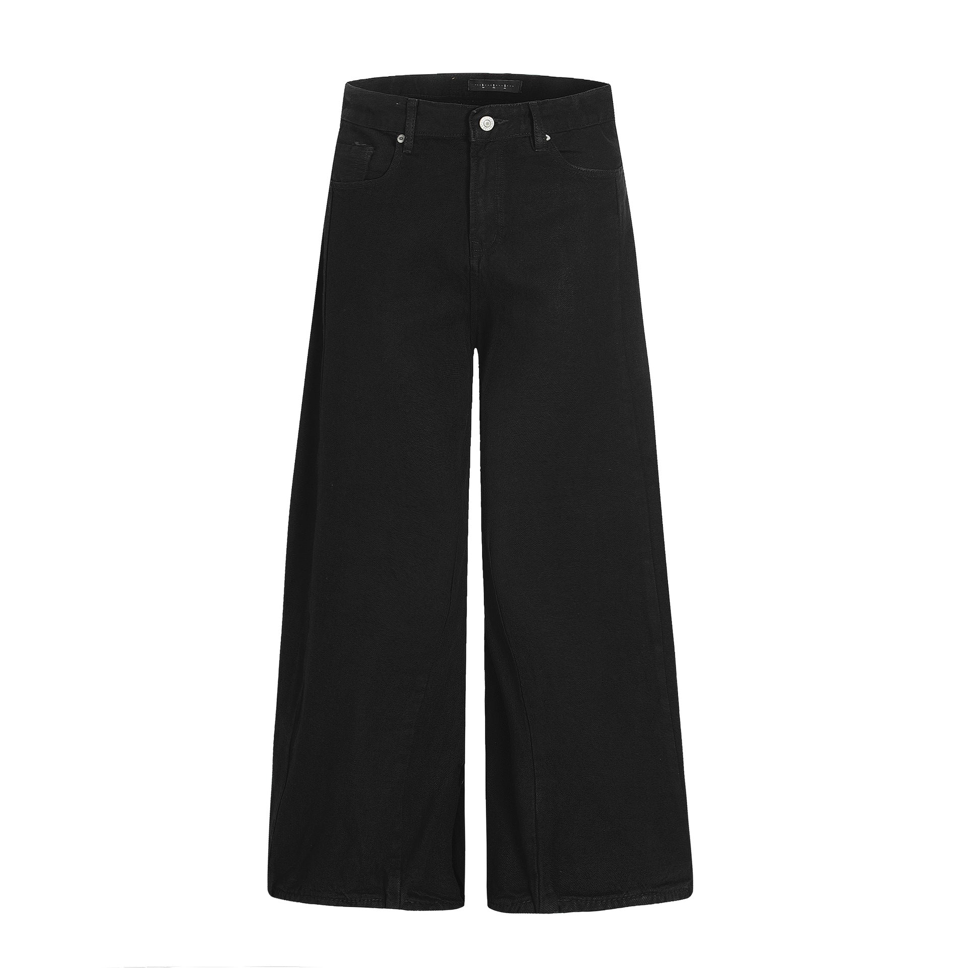 Vintage Black Denim Pants for Men and Women