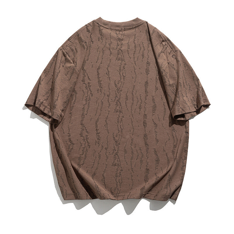 Vintage Textured - Loose Short Sleeved T-Shirt