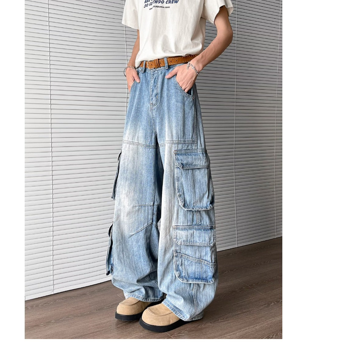 Summer Loose Fitting Wide Leg Pants for Men